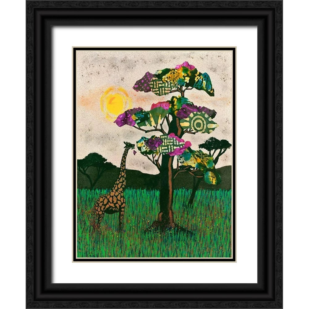 Black Ornate Wood Framed Art Print T6388