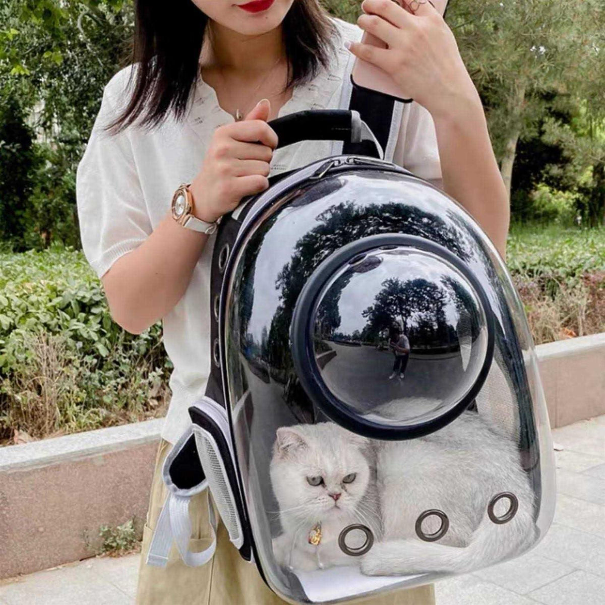 Grey Pet Travel Carrier Backpack G8754
