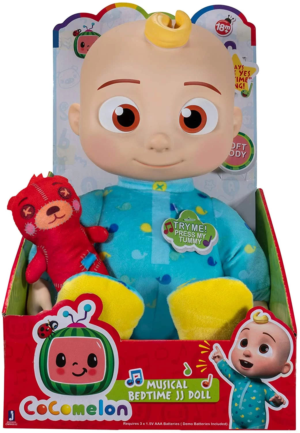 Musical Bedtime Plush Doll with Pillow and Teddy Bear P998406