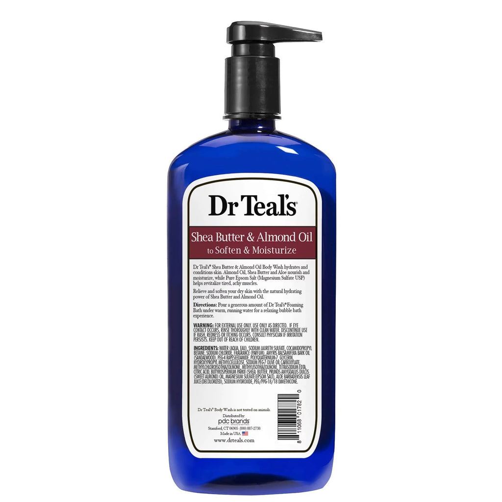 Epsom Salt Bath And Shower Body Wash With Pump, Shea Butter And Almond Oil, Pack Of 4 G974367