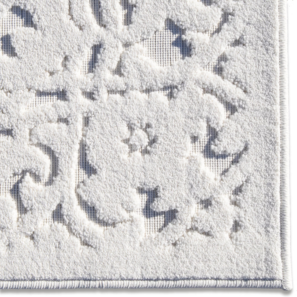 Round Natural Floral Outdoor Rug J589