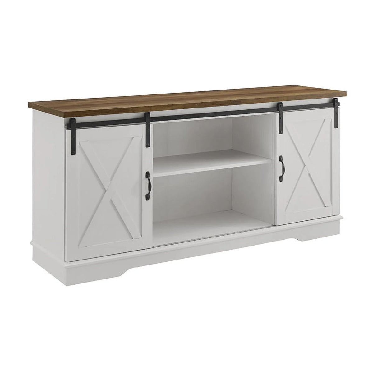 Modern Wood TV Stand up to 58" Solid White W294
