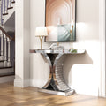 Modern Mirrored Console Table Glass Accent Table J701603