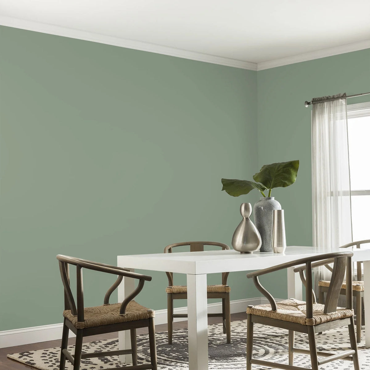 Interior Wall Paint Green Eggshell 1 Gallon U127658