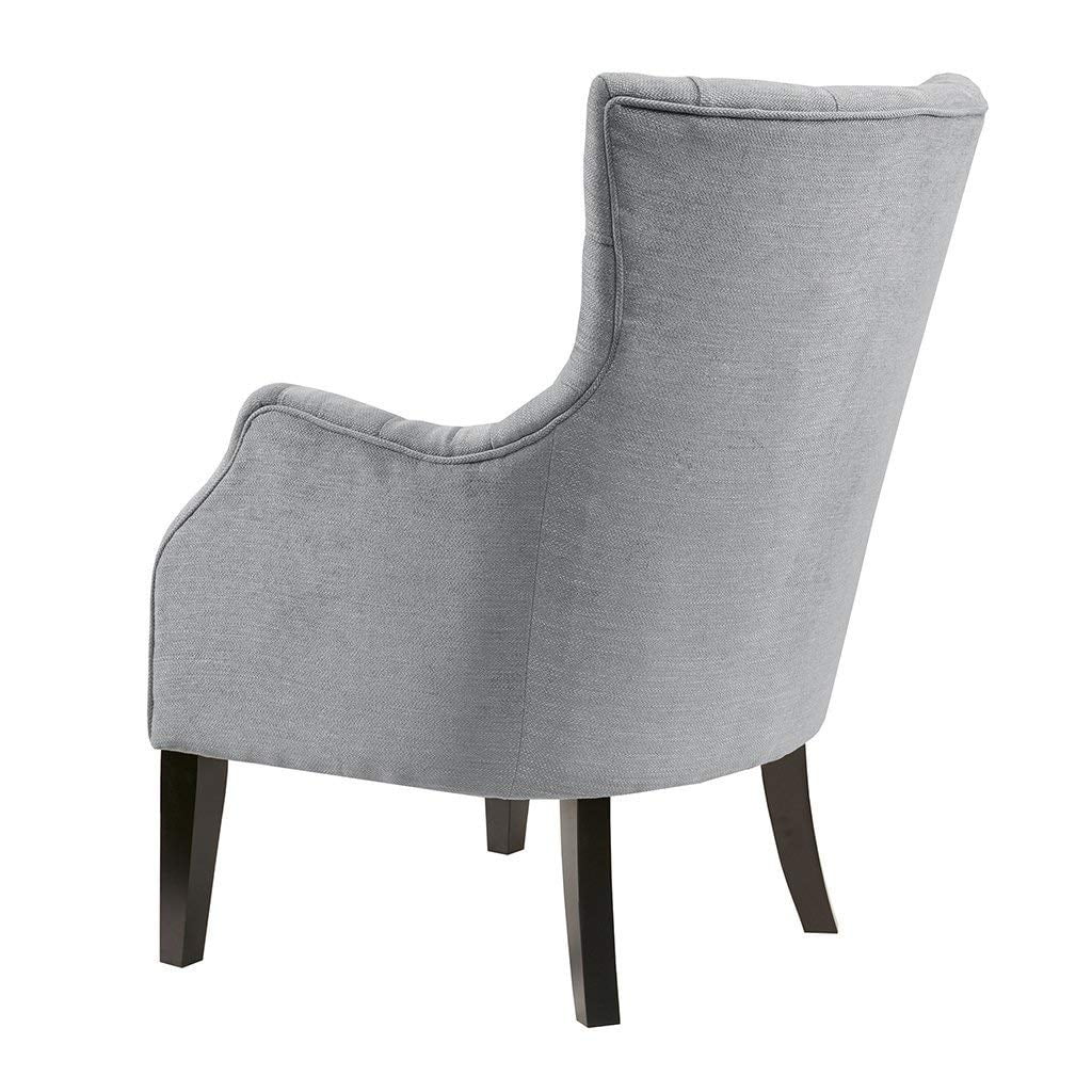 Ivory Button Tufted Wing Chair U650883
