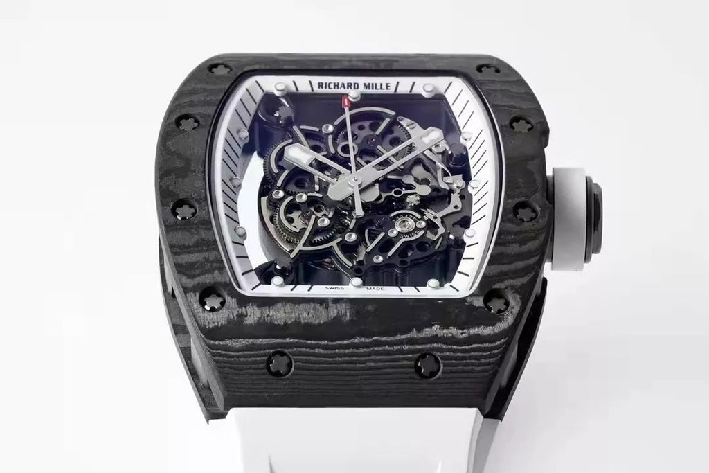 White Dial Black Bezel Skeleton Watch N456411