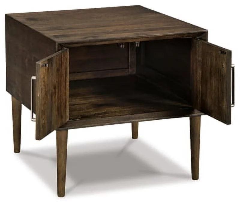 Contemporary End Table Dark Brown S99287