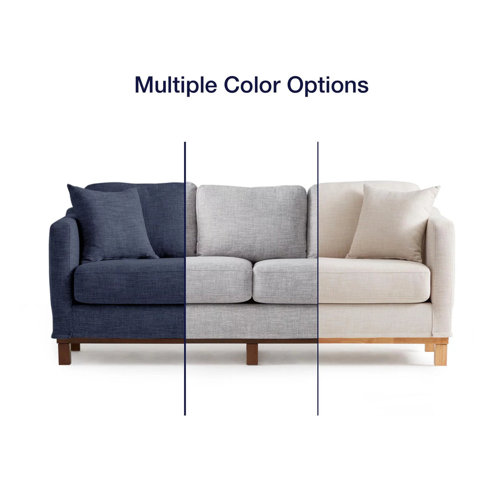 Cream Upholstered Wood Base Sofa L6485