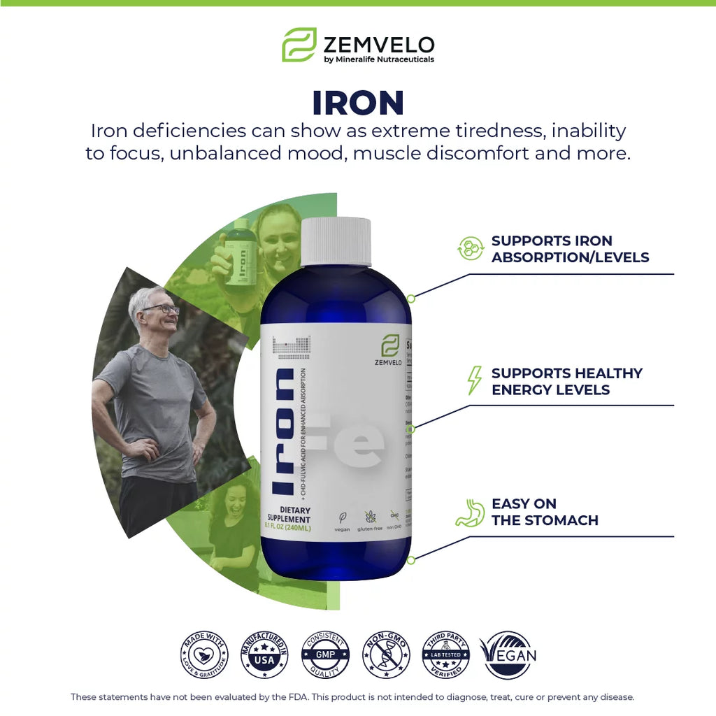 Liquid Ionic Iron Supplement 8 Oz H541458