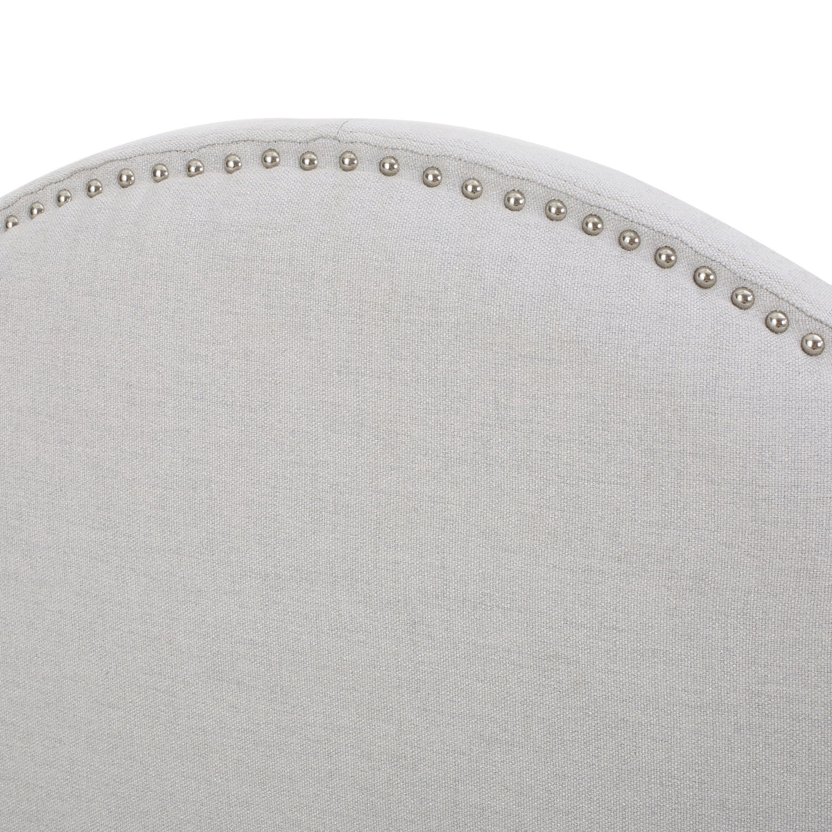 Light Gray Fabric Full/Queen Headboard with Nailhead Trim L39652