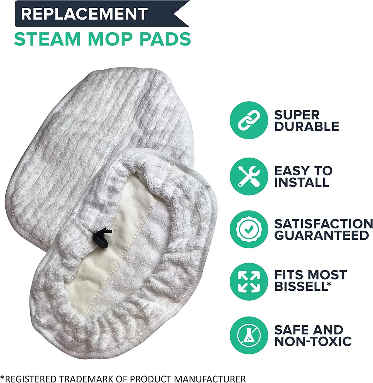 Microfiber Steam Mop Pad Set of 4 J5258