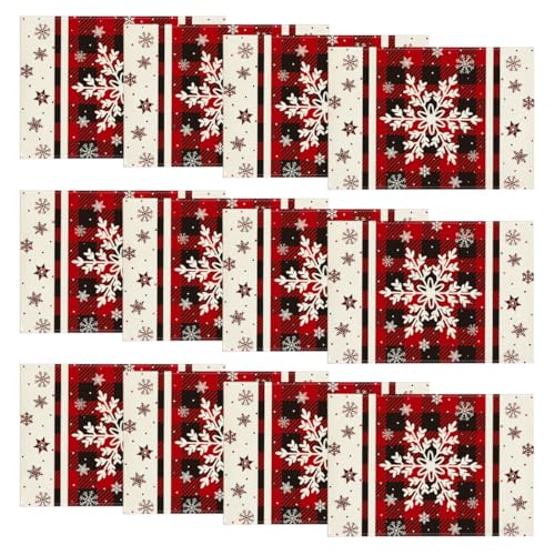 Buffalo Plaid Snowflakes Winter Placemats Set of 4 W985