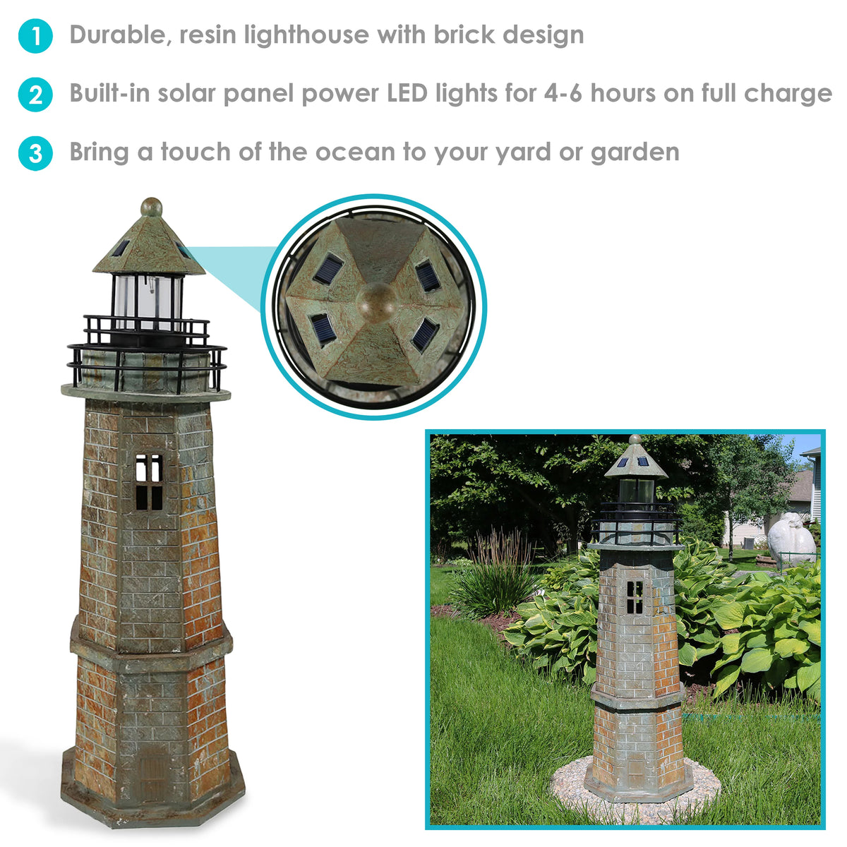 Solar LED Lighthouse D21434