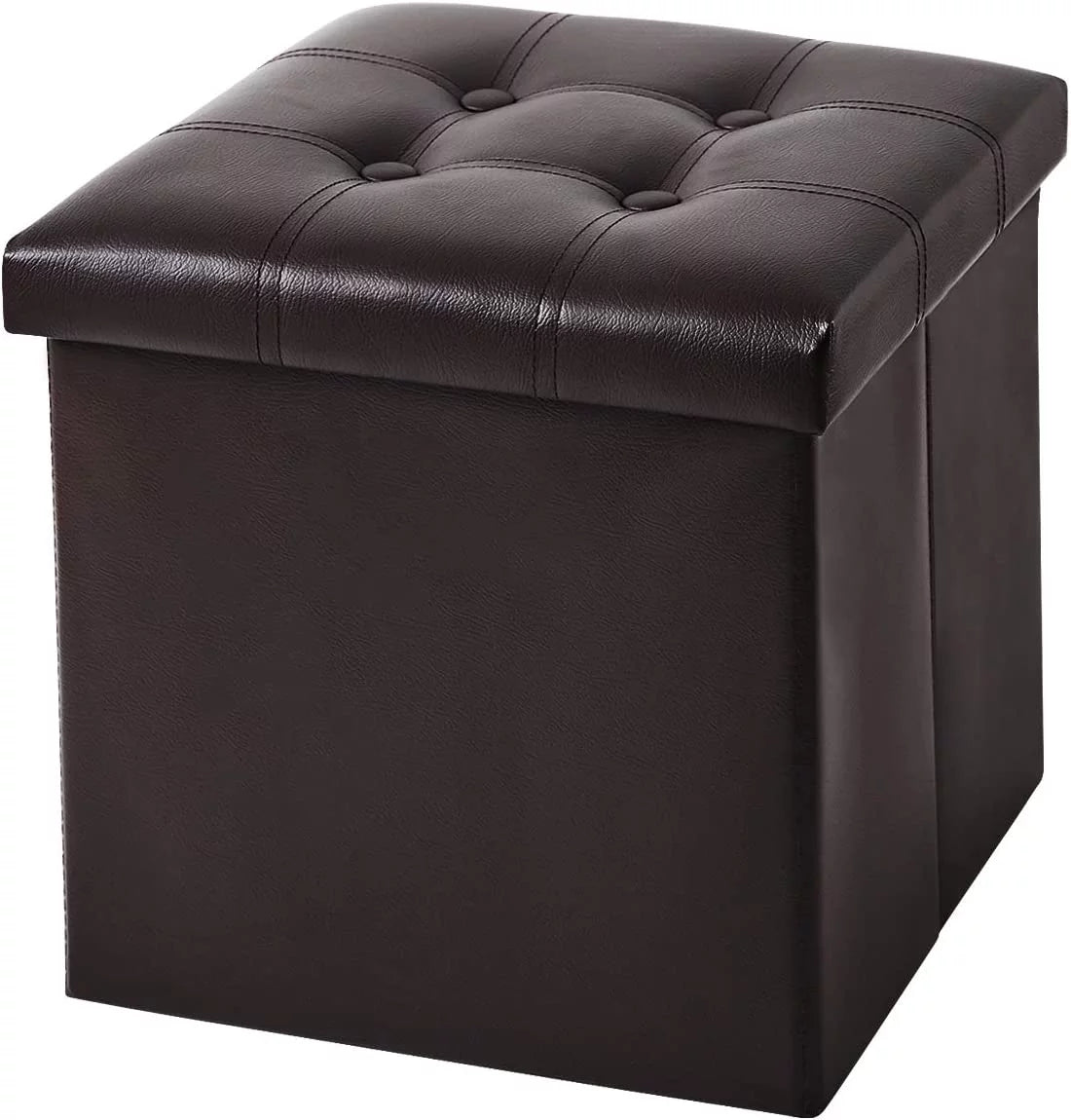 15 inches Folding Storage Ottoman Bench with 55L Storage Space N25195