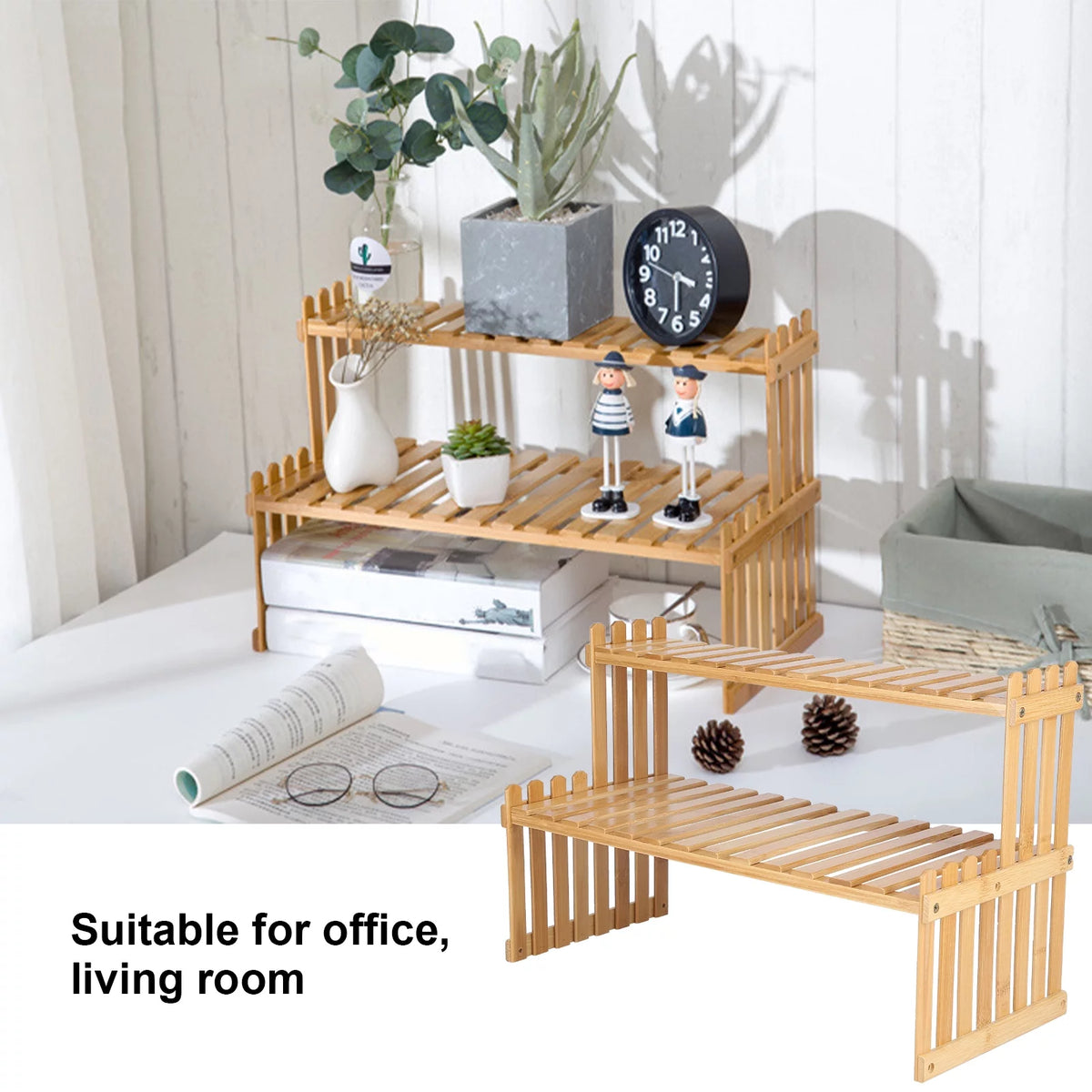 2-Tier Wooden Plant Stand G837