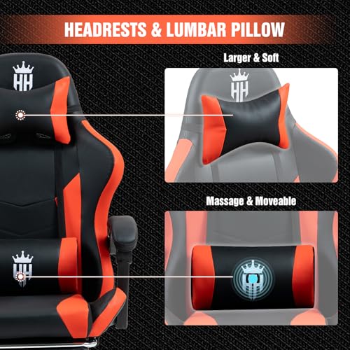 Ergonomic Reclining Gaming Chair with Footrest E3130