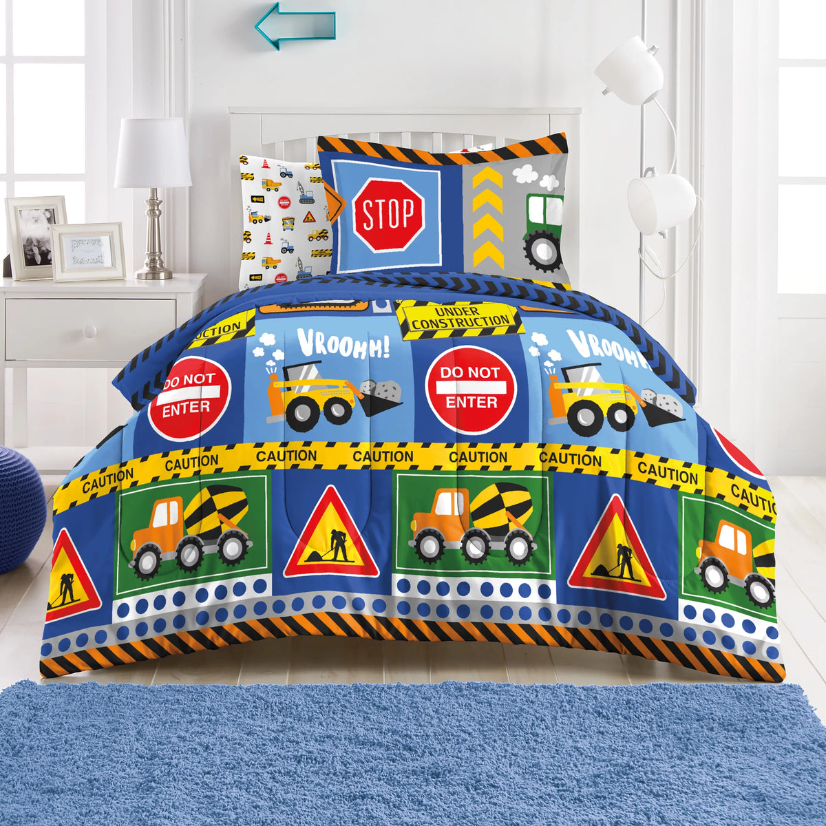 Twin 5 Piece Polyester Microfiber Comforter Set R171974