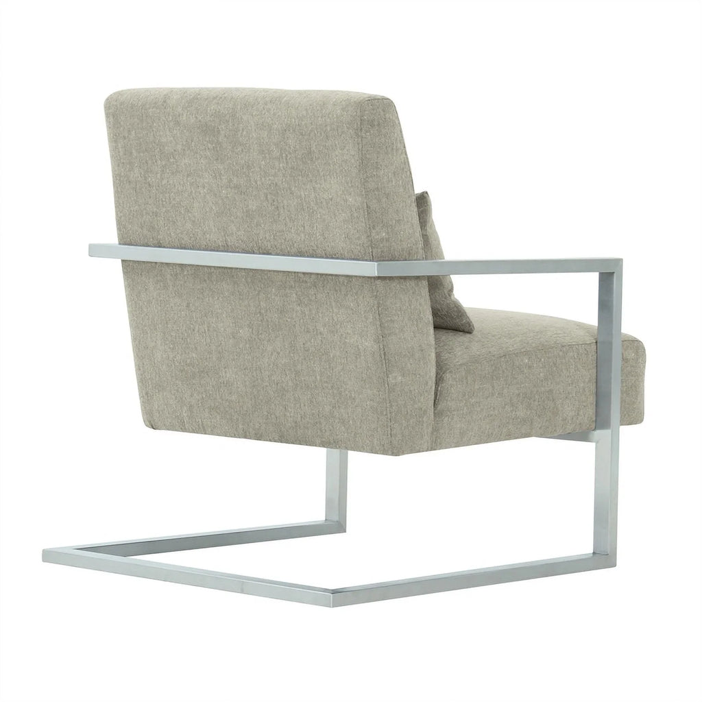 Gray Fabric Upholstered Accent Chair Q940