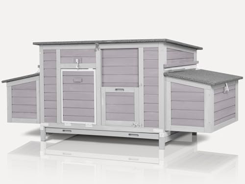 Large Folding Chicken Coop with Nesting Box and Tray V2275