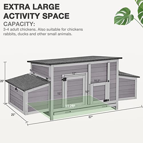 Large Folding Chicken Coop with Nesting Box and Tray V2275