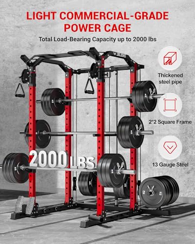 Multi-Function Power Rack with Cable Crossover System D813