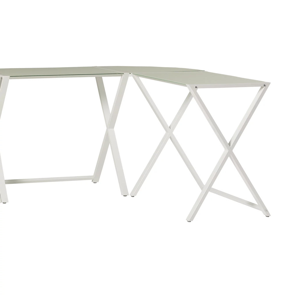 White Corner Computer Desk Set of 2 Y332363